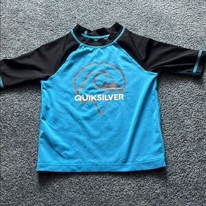 Quiksilver Blue and Black Rash Guard